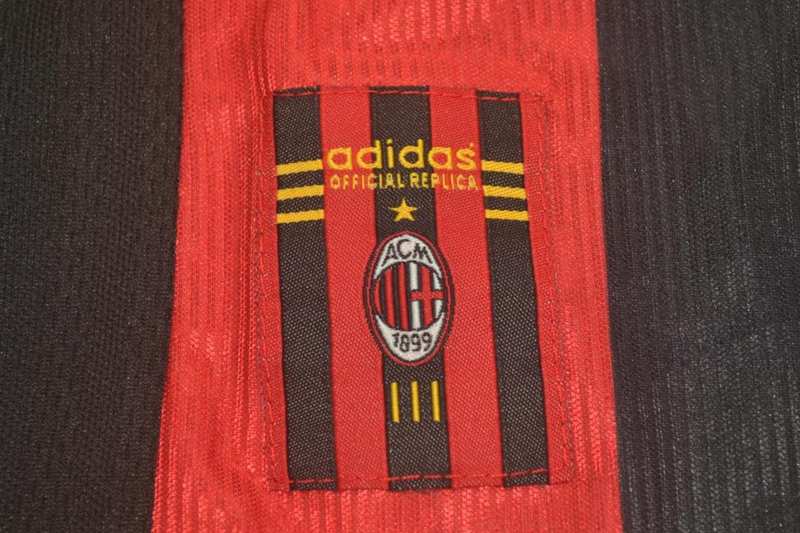 AC Milan Soccer Jersey Home Retro Replica 1998/99