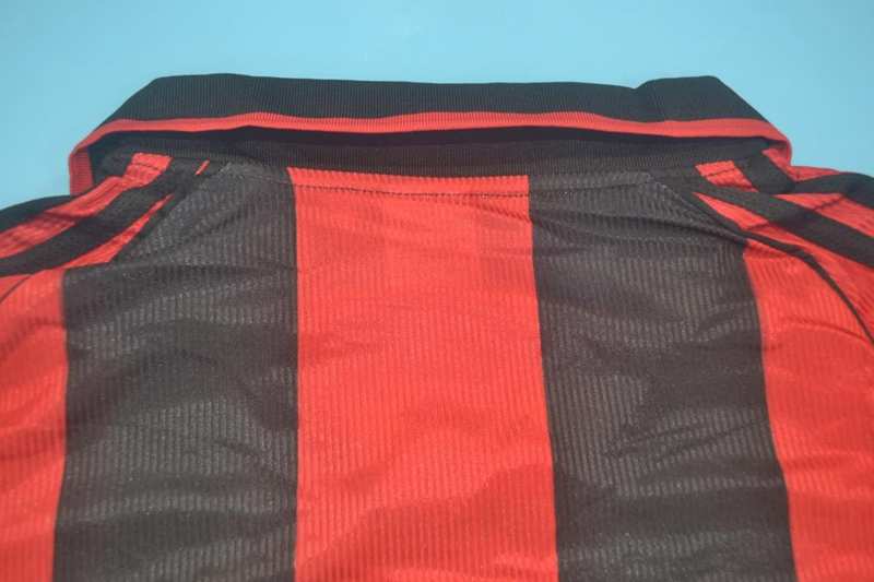 AC Milan Soccer Jersey Home Retro Replica 1998/99