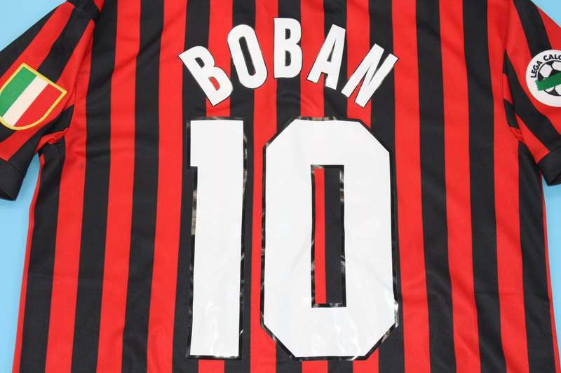 AC Milan Soccer Jersey Home Retro Replica 1999/00