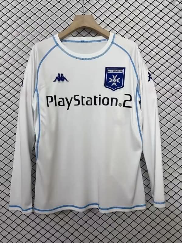 AJ Auxerre Soccer Jersey Home Long Sleeve Retro Replica 2003/04