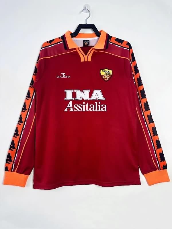 AS Roma Soccer Jersey Home Long Sleeve Retro Replica 1998/99