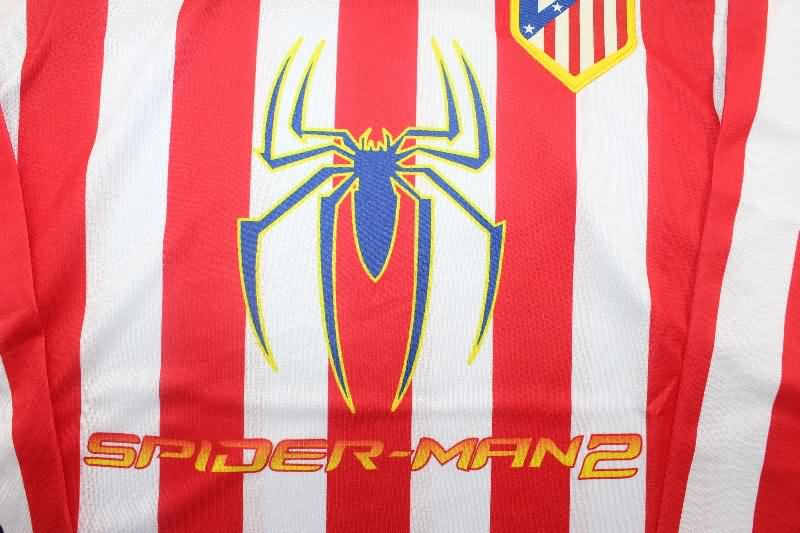 Atletico Madrid Soccer Jersey Home Long Sleeve Retro Replica 2004/05