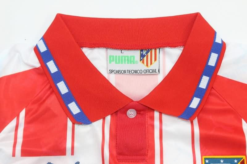 Atletico Madrid Soccer Jersey Home Long Sleeve Retro Replica 1994/95