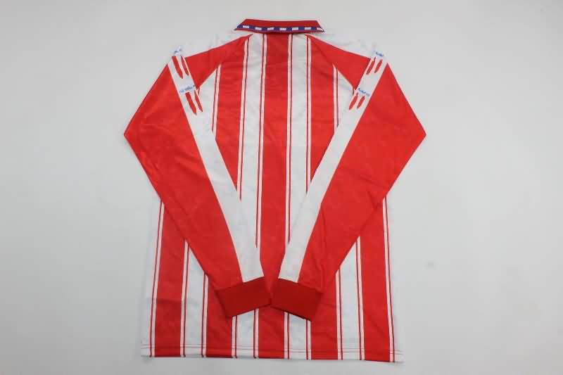 Atletico Madrid Soccer Jersey Home Long Sleeve Retro Replica 1994/95