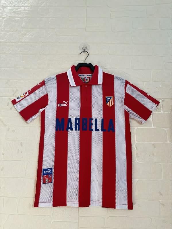 Atletico Madrid Soccer Jersey Home Retro Replica 1997/98