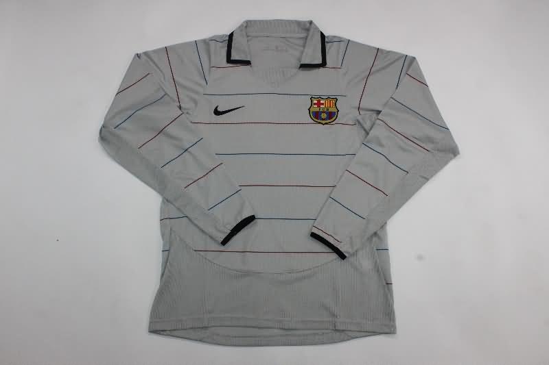 Barcelona Soccer Jersey Away Long Sleeve Retro Replica 2003/04