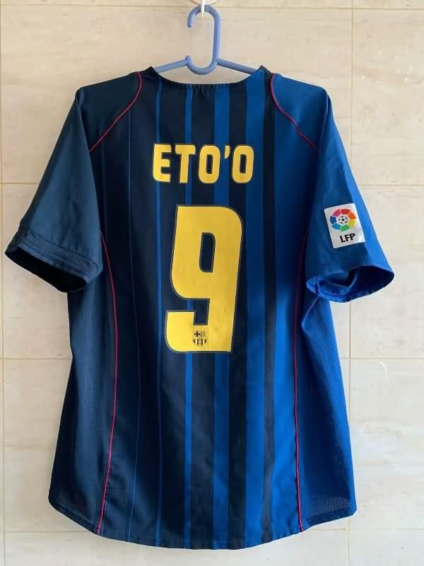 Barcelona Soccer Jersey Away Retro Replica 2004/05