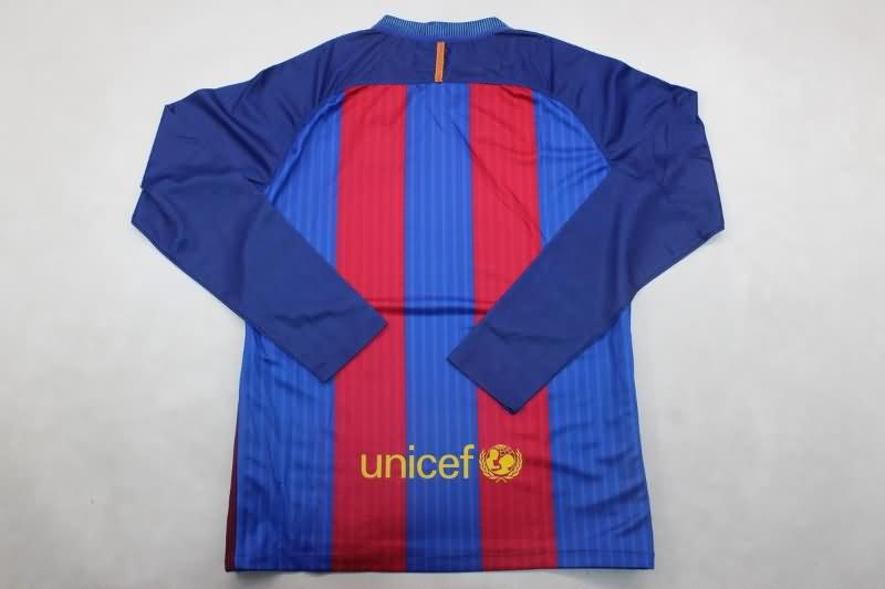 Barcelona Soccer Jersey Home Long Sleeve Retro Replica 2017/18