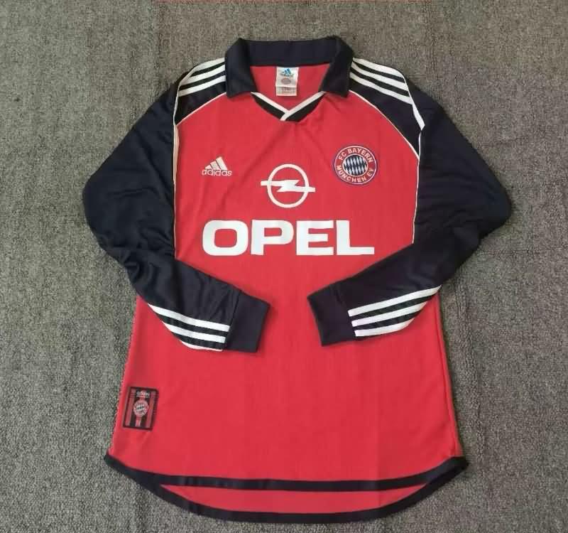 Bayern Munich Soccer Jersey Home Long Sleeve Retro Replica 1999/2001