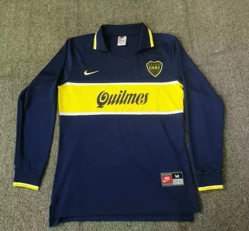 Boca Juniors Soccer Jersey Home Long Sleeve Retro Replica 1996/97