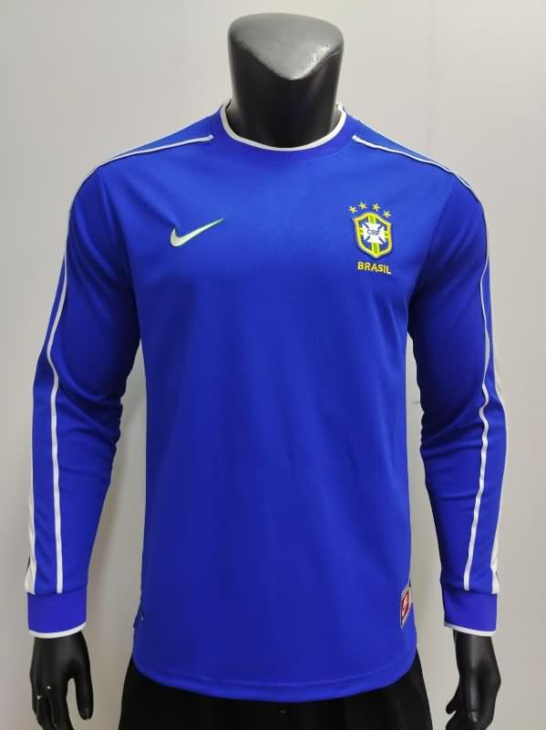 Brazil Soccer Jersey Away Long Sleeve Retro Replica 1998