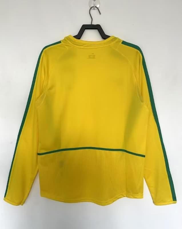 Brazil Soccer Jersey Home Long Sleeve Retro Replica 2002