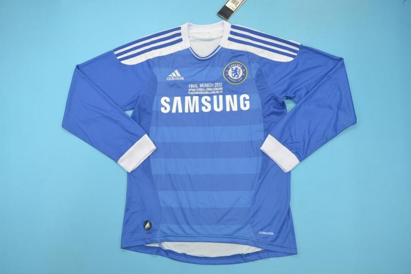 Chelsea Soccer Jersey Home UCL Final Retro L/S Replica 11/12