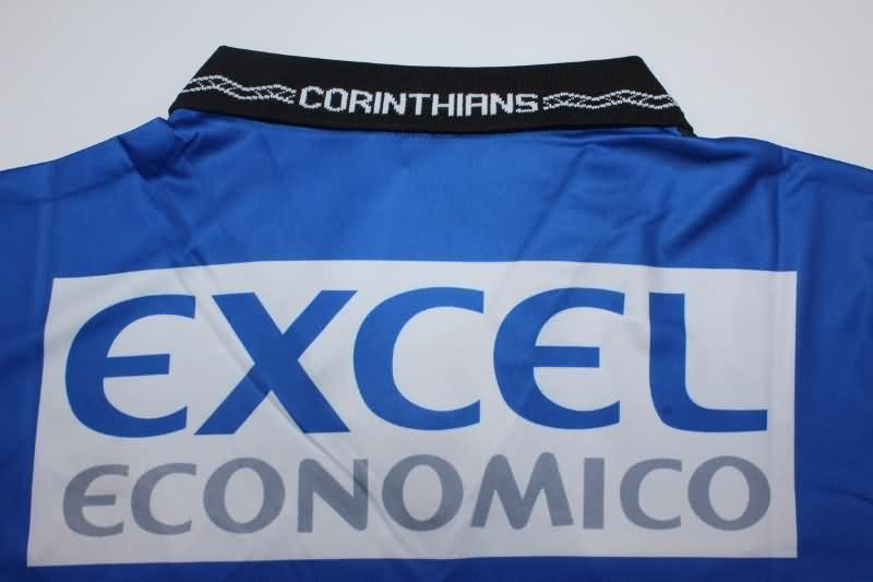 Corinthians Soccer Jersey Goalkeeper Blue Retro Replica 1998