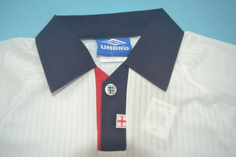 England Soccer Jersey Home Retro Replica 1998