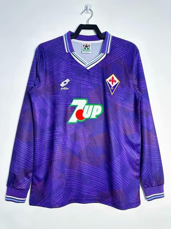 Fiorentina Soccer Jersey Home Long Sleeve Retro Replica 1992/93