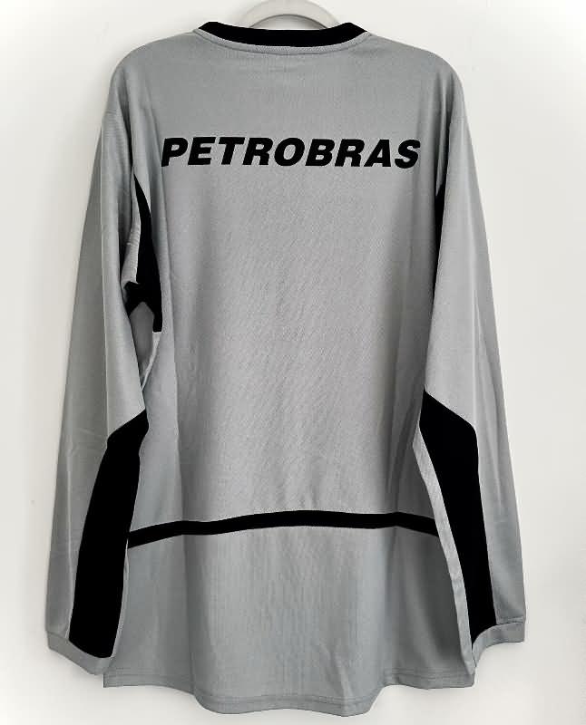 Flamengo Soccer Jersey Goalkeeper Grey Long Sleeve Retro Replica 2002/03