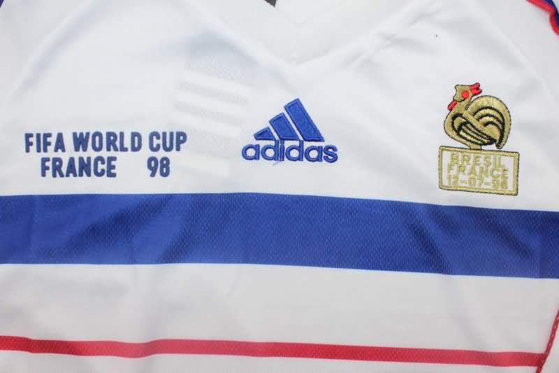 France Soccer Jersey Away Long Sleeve Retro Replica 1998