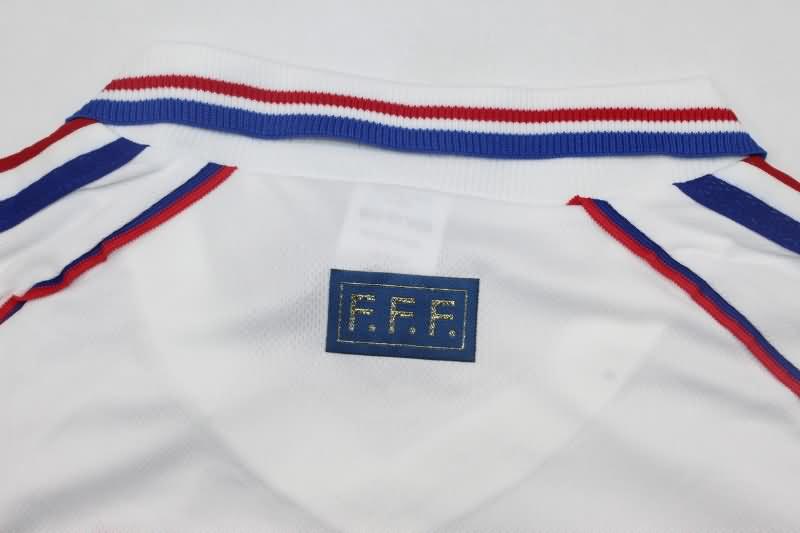 France Soccer Jersey Away Long Sleeve Retro Replica 1998