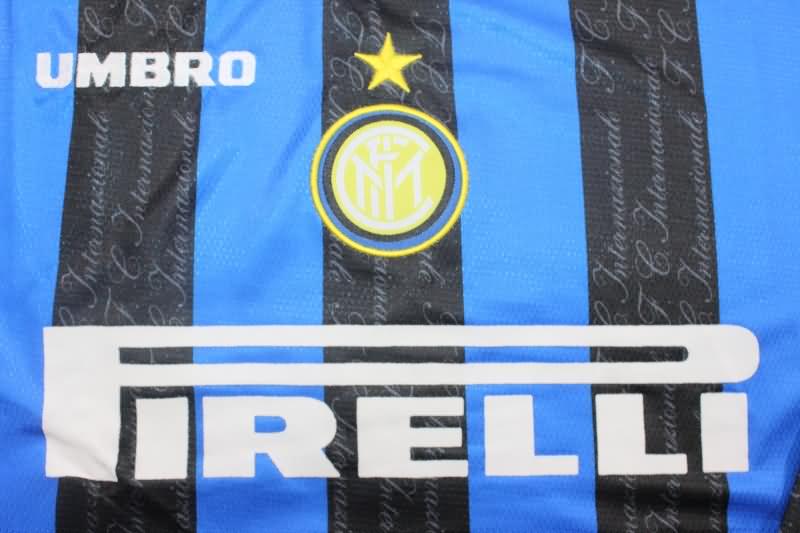 Inter Milan Soccer Jersey Home Long Sleeve Retro Replica 1997/98