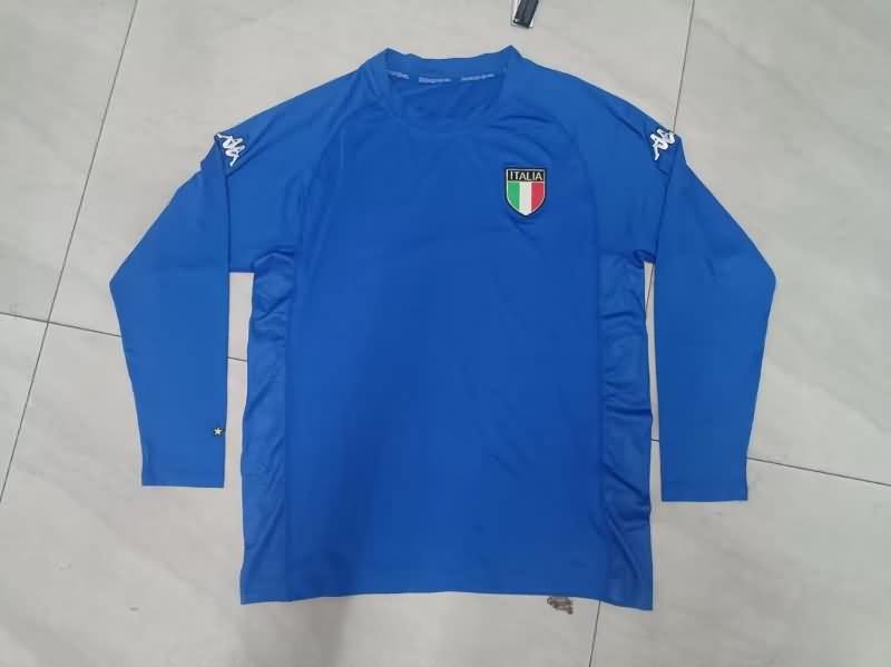 Italy Soccer Jersey Home Long Sleeve Retro Replica 2002