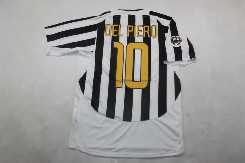 Juventus Soccer Jersey Home Retro Replica 2003/04