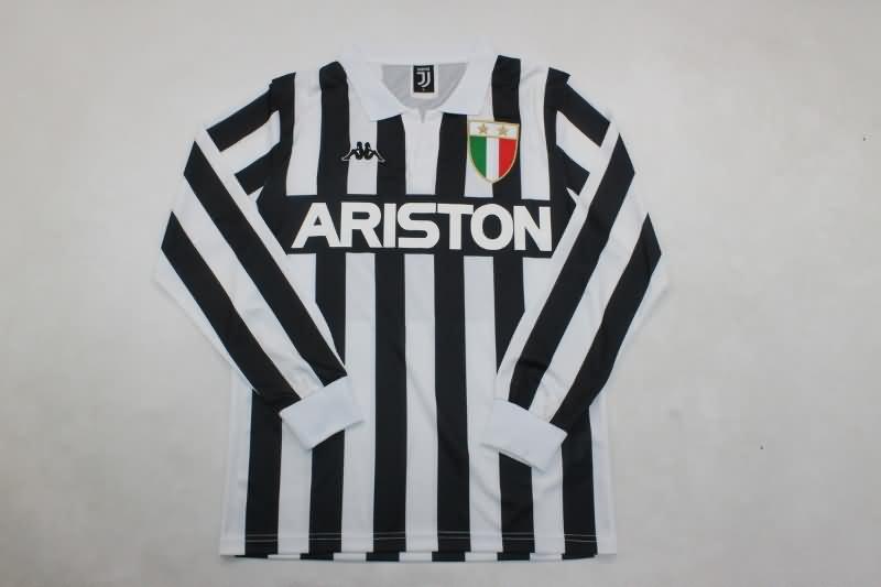 Juventus Soccer Jersey Home Long Sleeve Retro Replica 1984/85