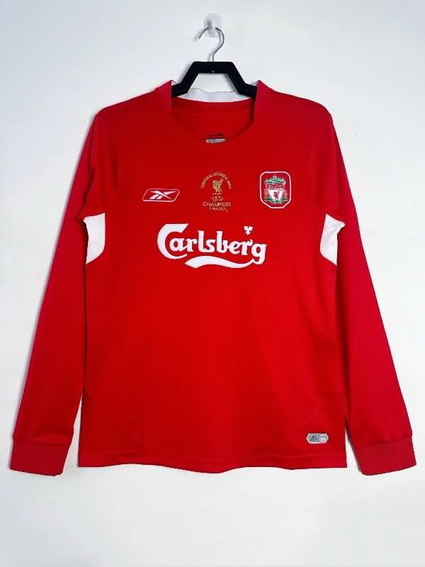 Liverpool Soccer Jersey Home Final Long Sleeve Retro Replica 2004/05