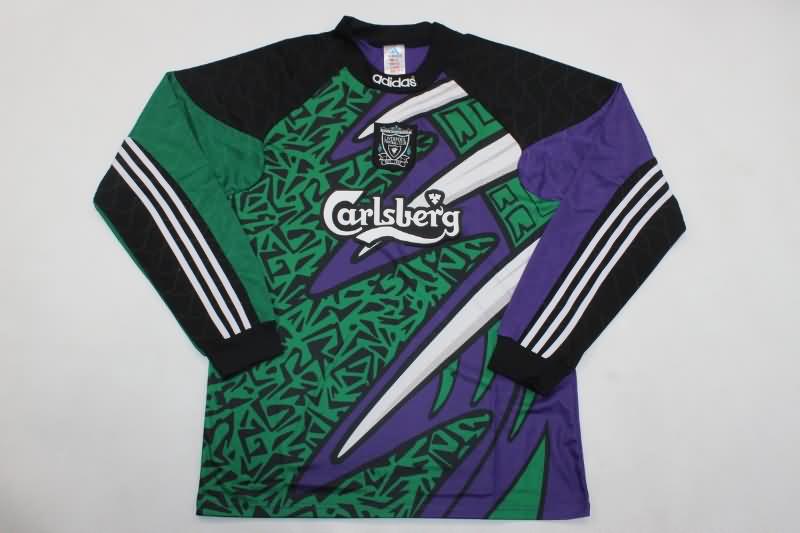 Liverpool Soccer Jersey Goalkeeper Green Long Sleeve Retro Replica 1995/96