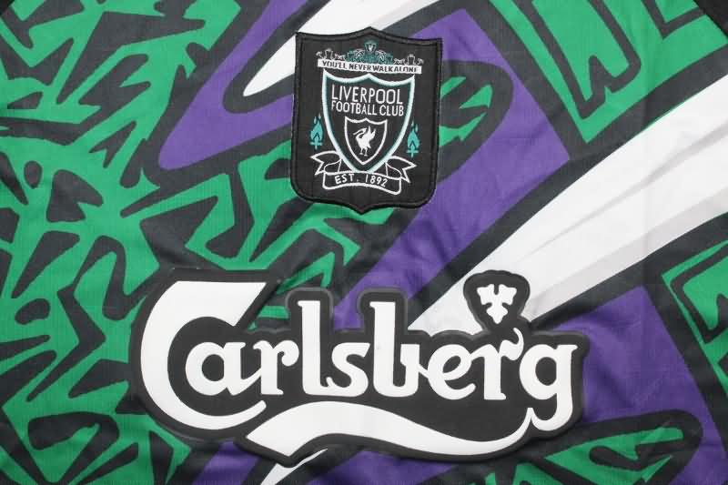 Liverpool Soccer Jersey Goalkeeper Green Long Sleeve Retro Replica 1995/96