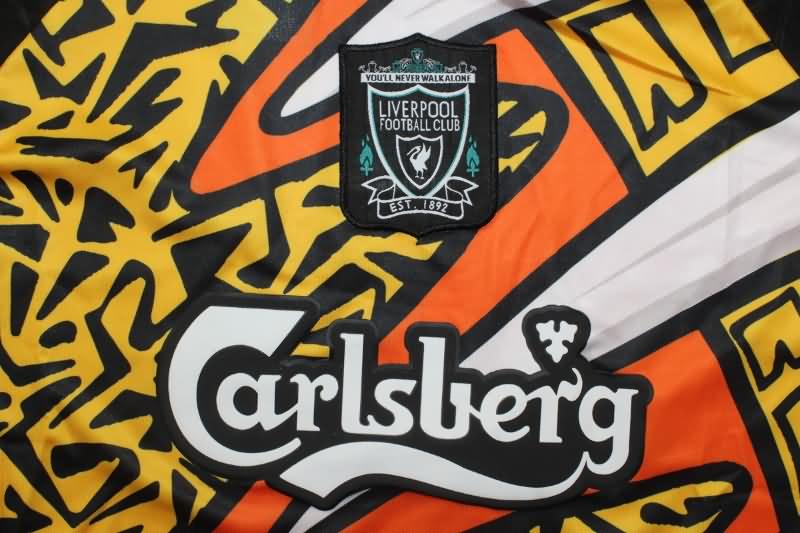 Liverpool Soccer Jersey Goalkeeper Orange Long Sleeve Retro Replica 1995/96