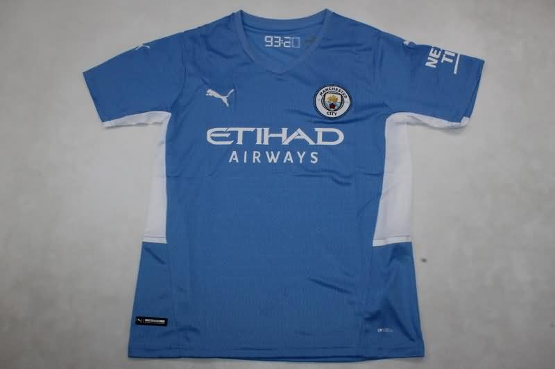 Manchester City Soccer Jersey Home Retro Replica 2021/22