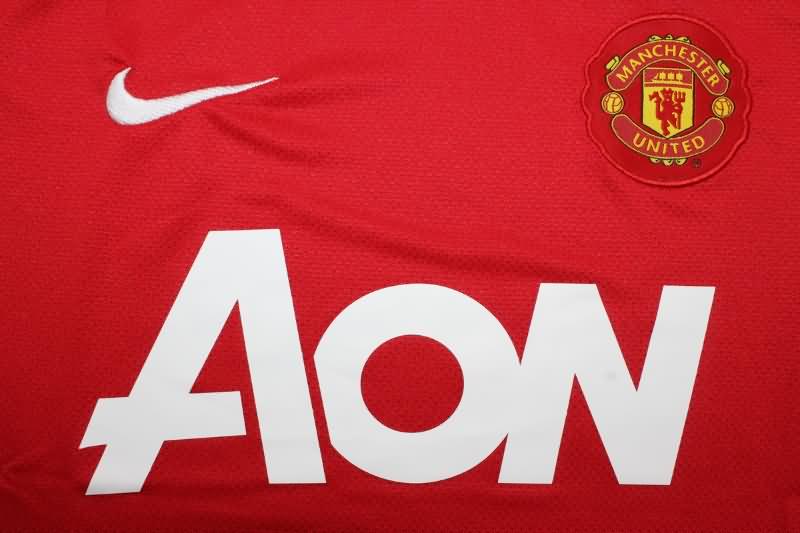 Manchester United Soccer Jersey Home Long Sleeve Retro Replica 2010/11