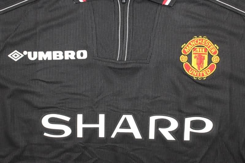 Manchester United Soccer Jersey Black Retro Replica 1999