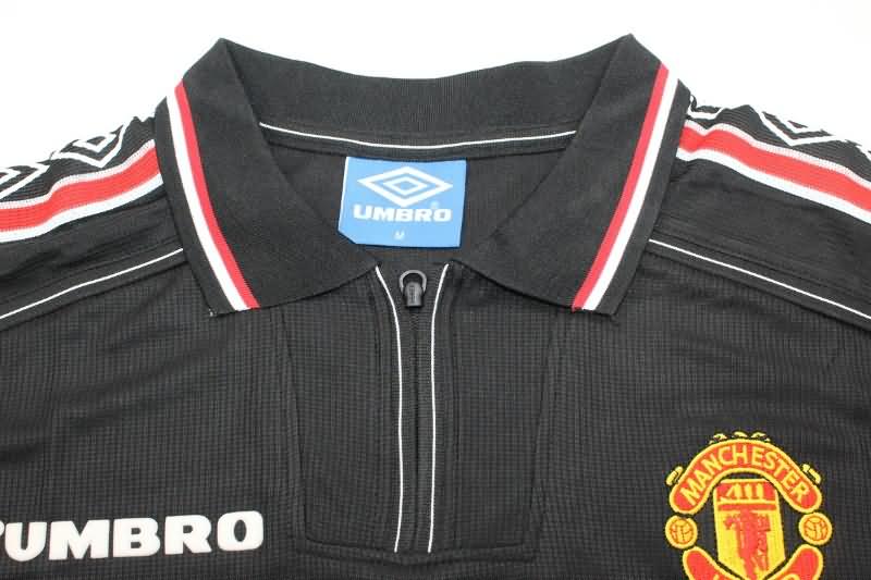 Manchester United Soccer Jersey Black Retro Replica 1999