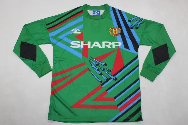 Manchester United Soccer Jersey GK Green Long Retro Replica 1992/93