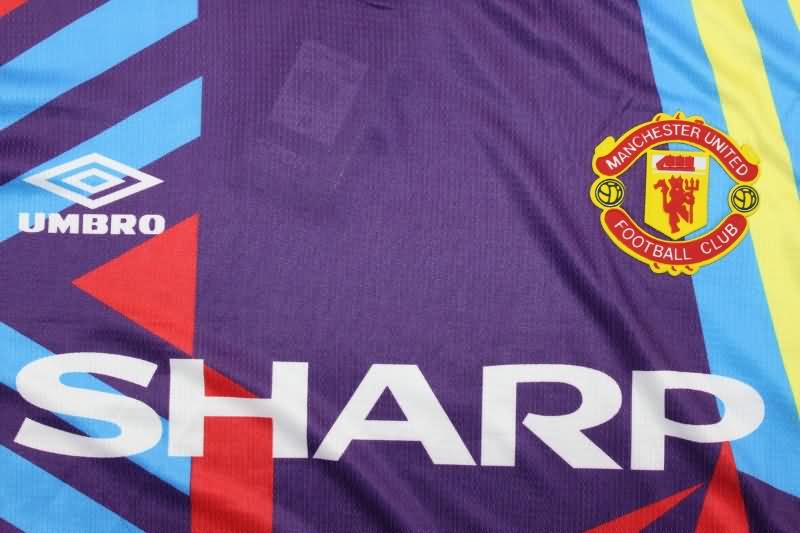 Manchester United Soccer Jersey GK Purples Long Retro Replica 1992/93