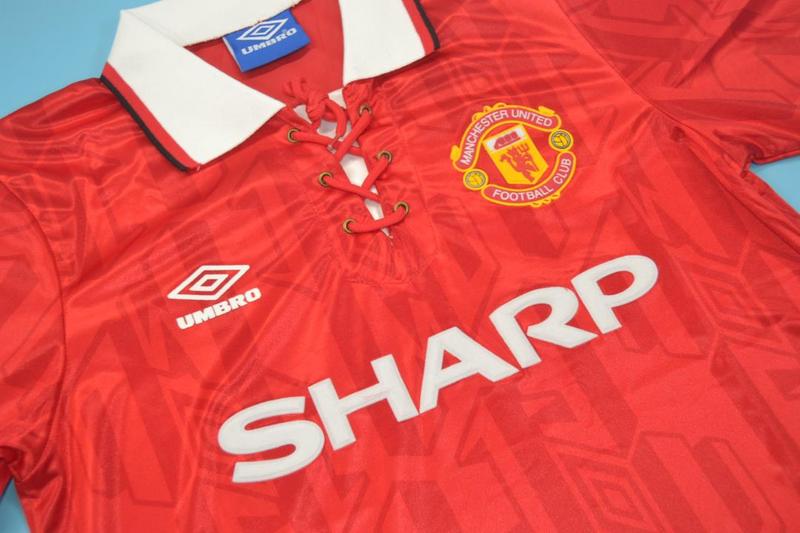 Manchester United Soccer Jersey Home Retro Replica 1992/94