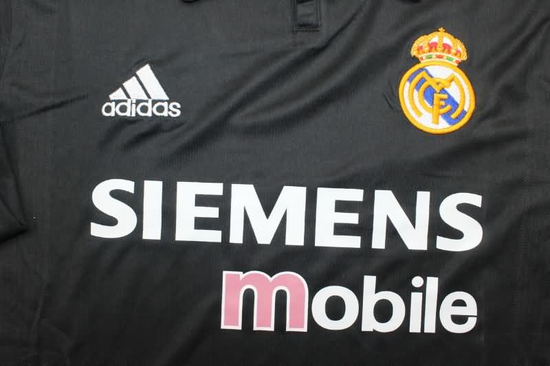 Real Madrid Soccer Jersey Away Long Sleeve Retro Replica 2002/03