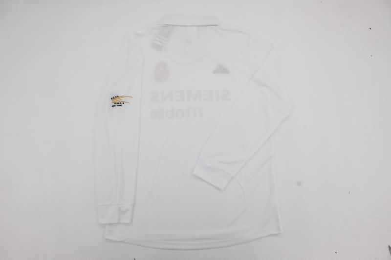 Real Madrid Soccer Jersey Home Long Sleeve Retro Replica 2002/03