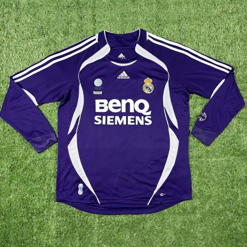 Real Madrid Soccer Jersey Third Long Sleeve Retro Replica 2006/07