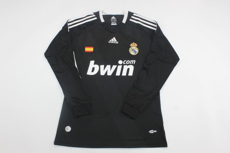 Real Madrid Soccer Jersey Away Long Sleeve Retro Replica 2008/09