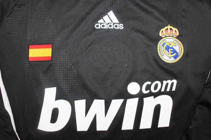 Real Madrid Soccer Jersey Away Long Sleeve Retro Replica 2008/09