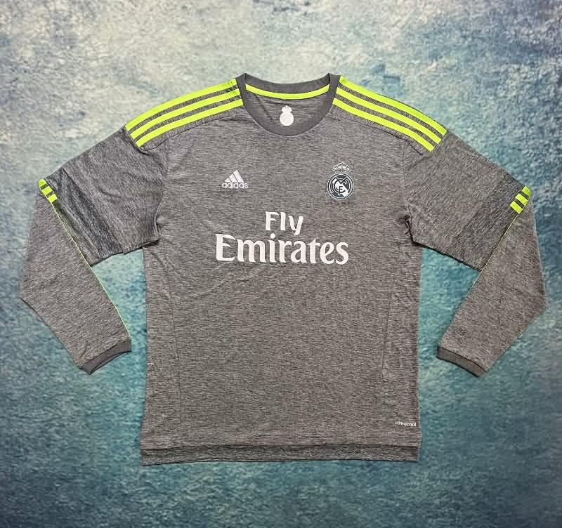 Real Madrid Soccer Jersey Away Long Sleeve Retro Replica 2015/16