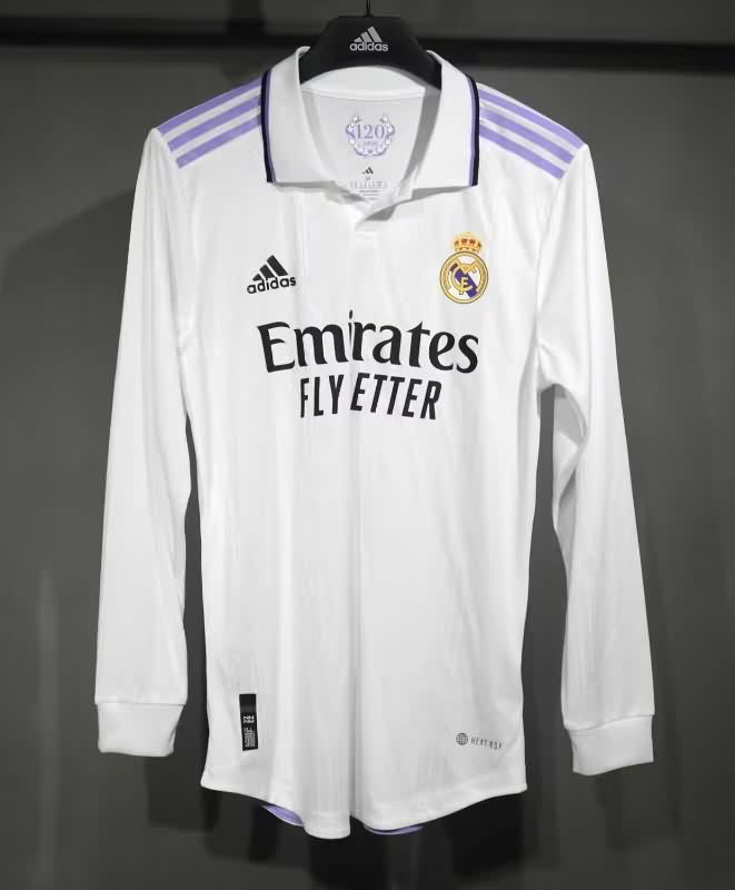 AAA Quality Real Madrid 2022/23 Home Long Sleeve Soccer Jersey (Player) AAA Quality Real Madrid 2022/23 Home Long Sleeve Soccer Jersey (Player)
