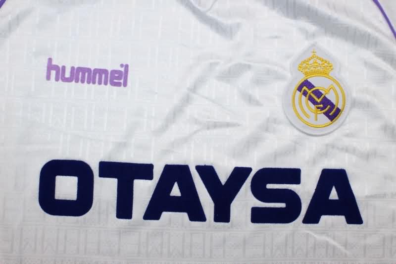 Real Madrid Soccer Jersey Home Retro Replica 1990/92