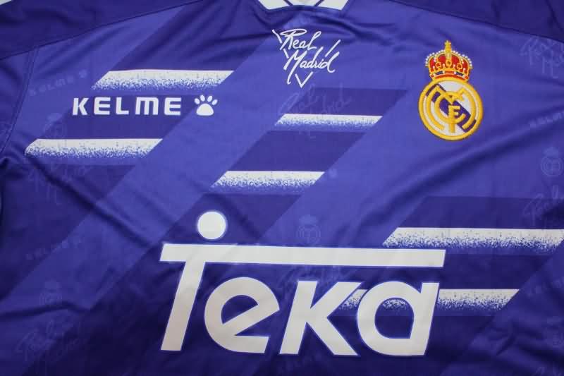 Real Madrid Soccer Jersey Away Long Sleeve Retro Replica 1994/96