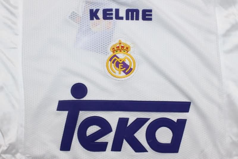 Real Madrid Soccer Jersey Home Long Sleeve Retro Replica 1997/98