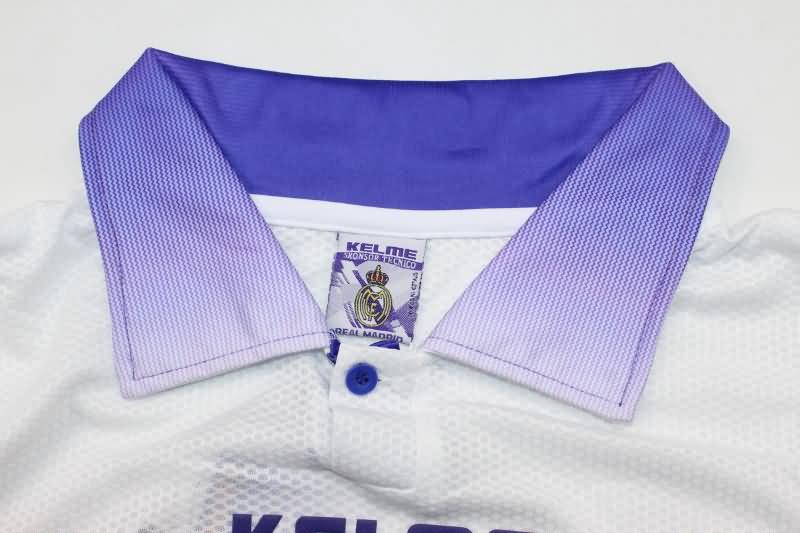 Real Madrid Soccer Jersey Home Long Sleeve Retro Replica 1997/98