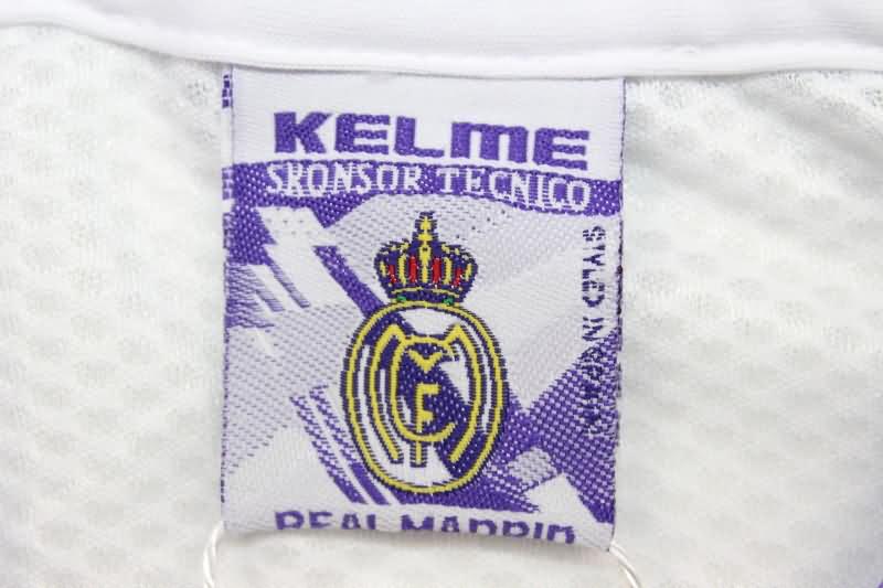 Real Madrid Soccer Jersey Home Long Sleeve Retro Replica 1997/98